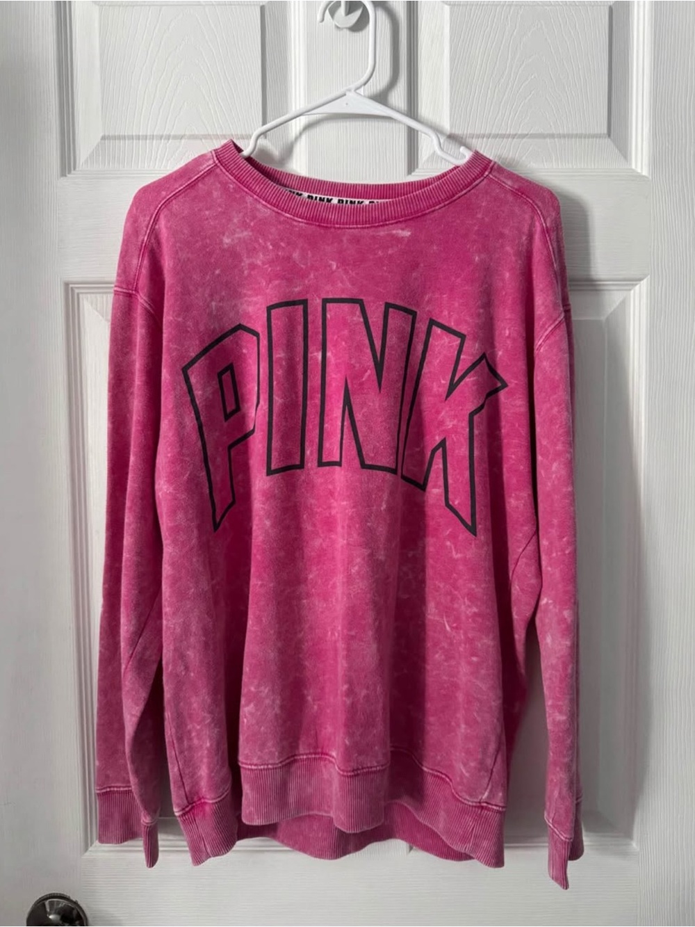 PINK Crewneck Sweatshirt - Hot Pink